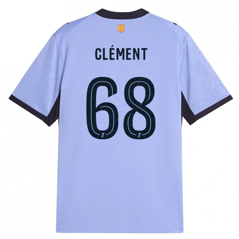 Danxen Niño Camiseta Mathis Clément #68 Lavanda Negro Equipación Tercera 2026/27 La Camisa