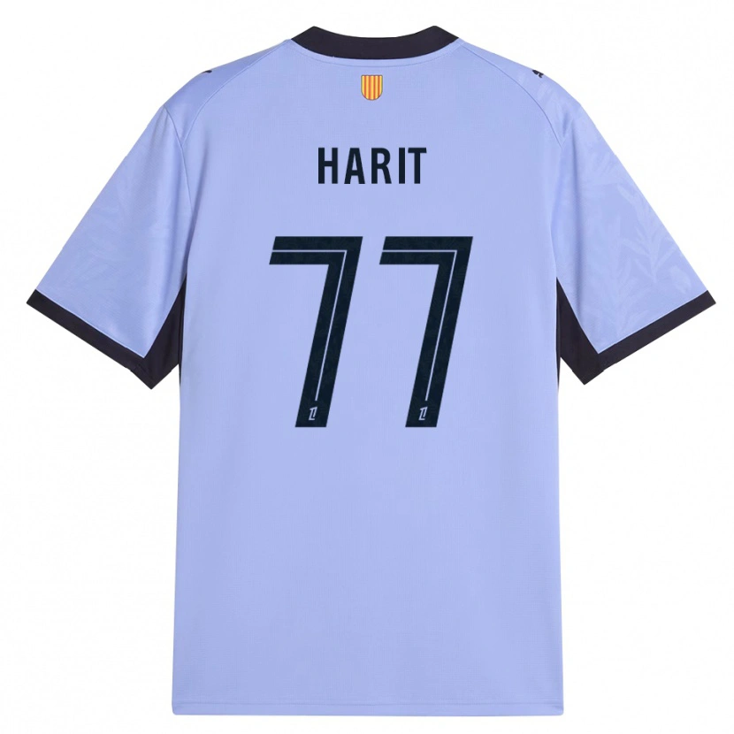 Danxen Niño Camiseta Amine Harit #77 Lavanda Negro Equipación Tercera 2026/27 La Camisa