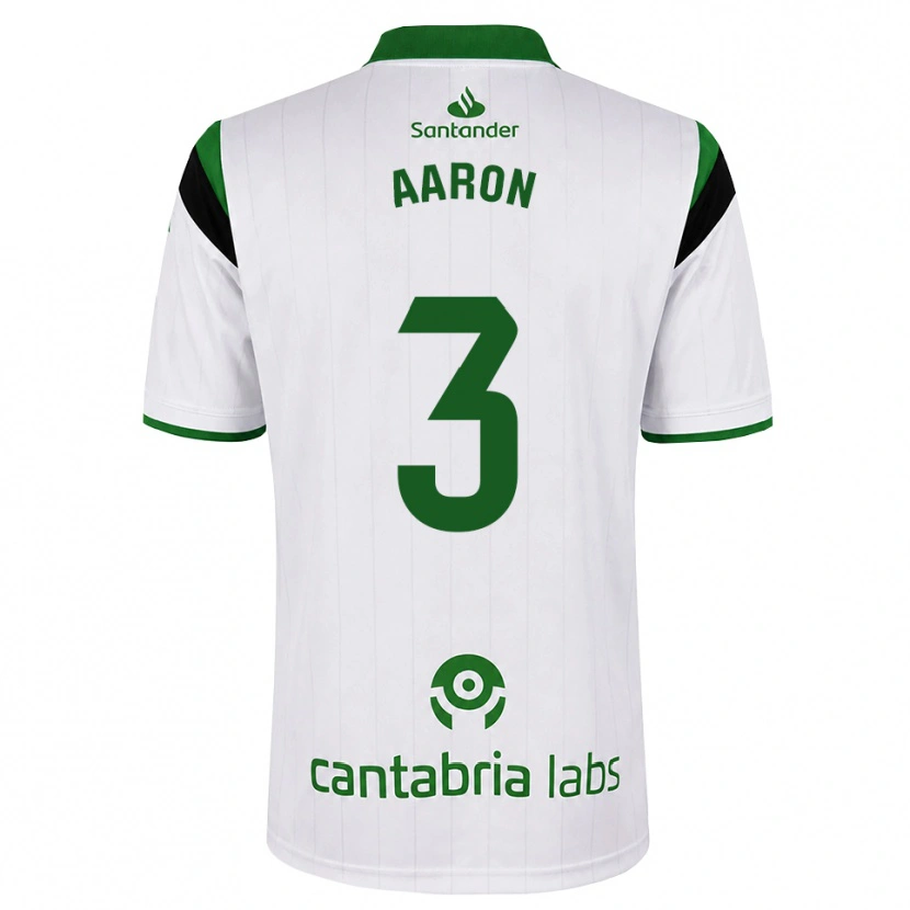 Danxen Niño Camiseta Aarón Martín #3 Blanco Verde Negro 1ª Equipación 2026/27 La Camisa