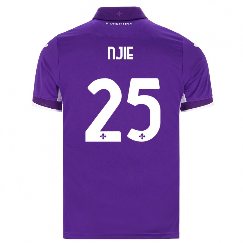 Danxen Niño Camiseta Alieu Njie #25 Morado Blanco Rosa 1ª Equipación 2026/27 La Camisa