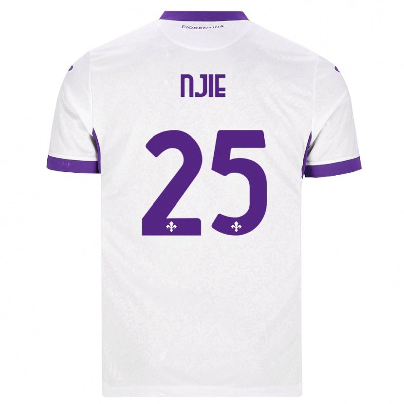 Danxen Niño Camiseta Alieu Njie #25 Blanco Morado 2ª Equipación 2026/27 La Camisa