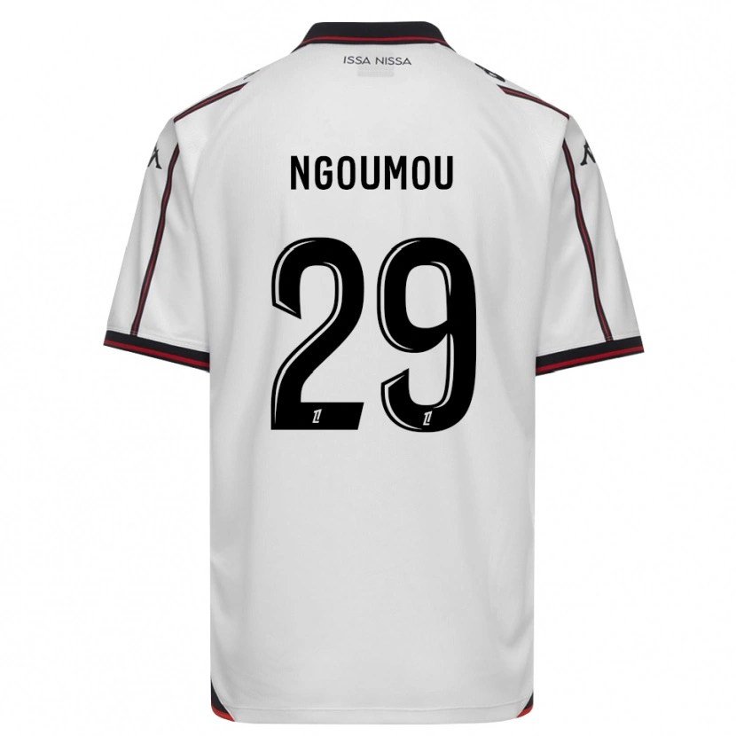 Danxen Niño Camiseta Nathan Ngoumou #29 Negro Blanco 2ª Equipación 2026/27 La Camisa