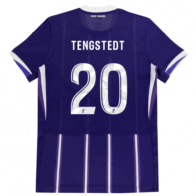 Danxen Hombre Camiseta Casper Tengstedt #20 Morado Blanco 1ª Equipación 2026/27 La Camisa
