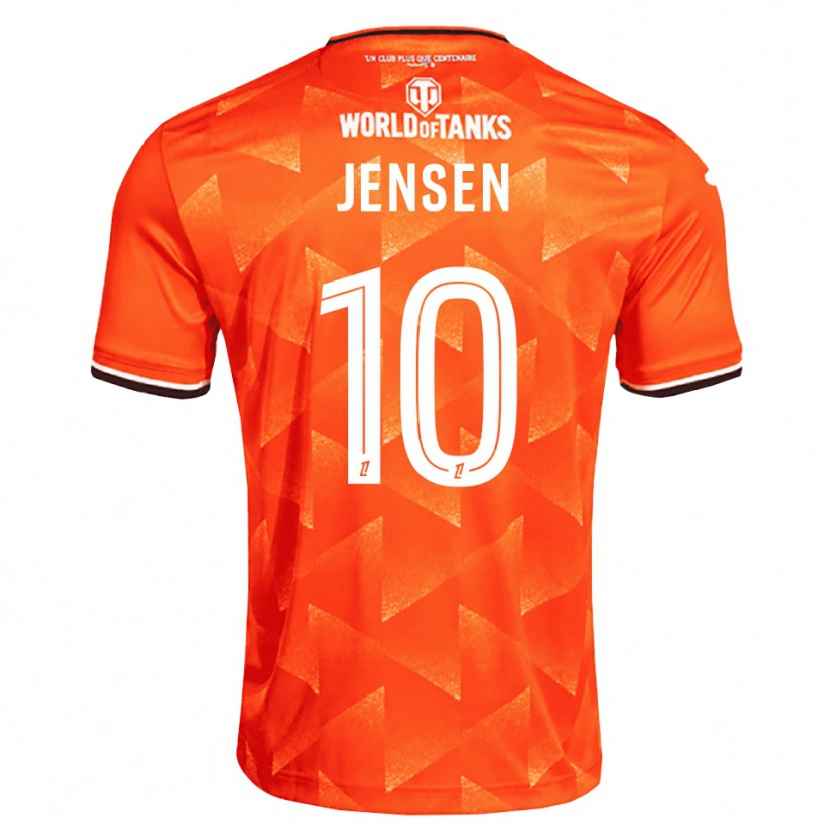 Danxen Hombre Camiseta Isak Jensen #10 Naranja Blanco Negro 1ª Equipación 2026/27 La Camisa
