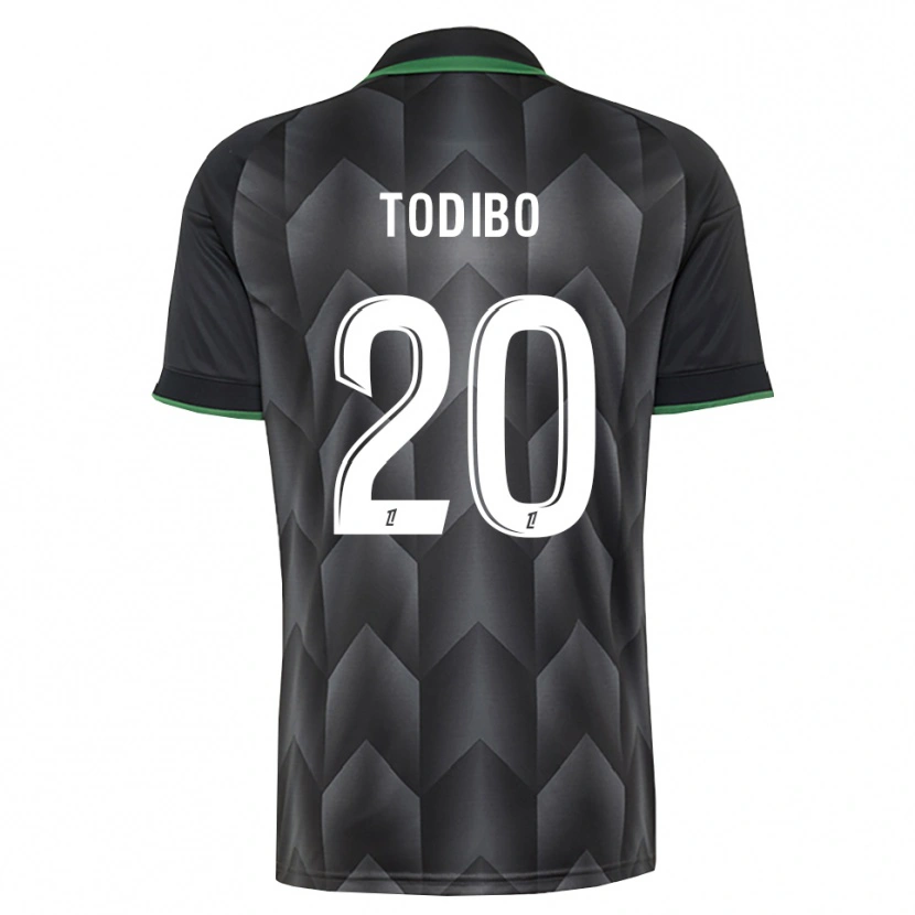 Danxen Hombre Camiseta Jean-Clair Todibo #20 Verde Blanco Negro 2ª Equipación 2026/27 La Camisa