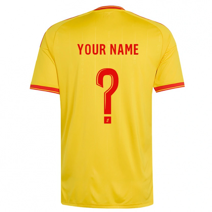 Danxen Hombre Camiseta Su Nombre #0 Oro Naranja Rojo 1ª Equipación 2026/27 La Camisa