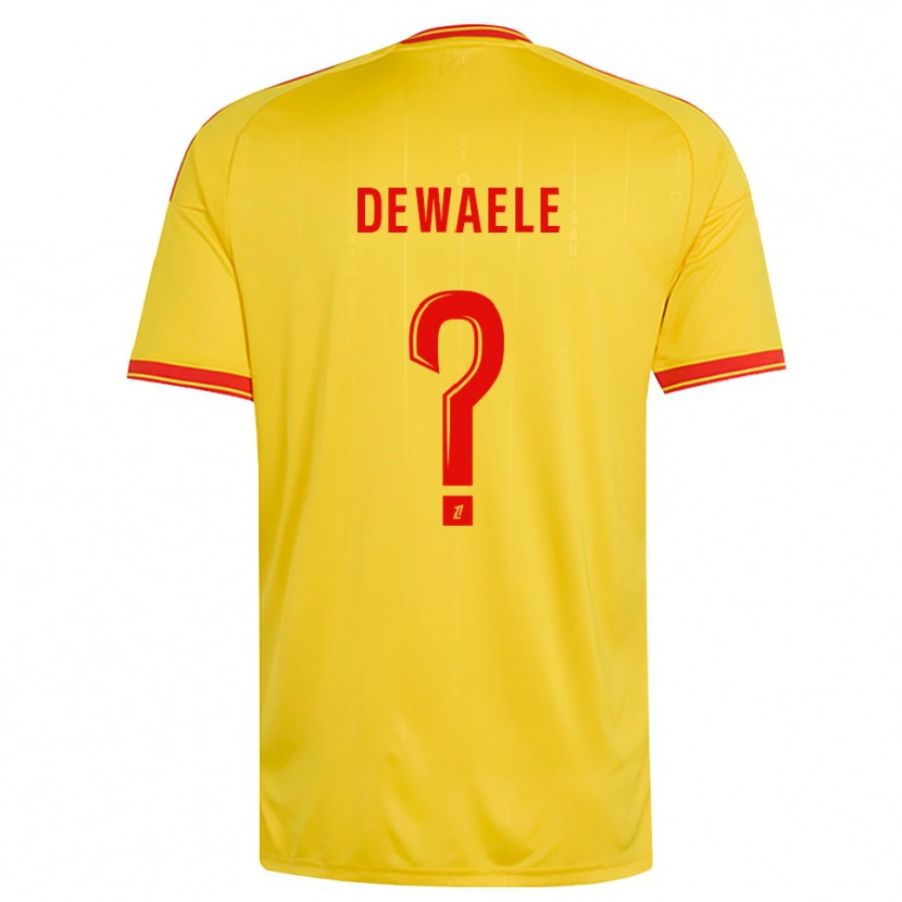 Danxen Hombre Camiseta Florian Dewaele #0 Oro Naranja Rojo 1ª Equipación 2026/27 La Camisa