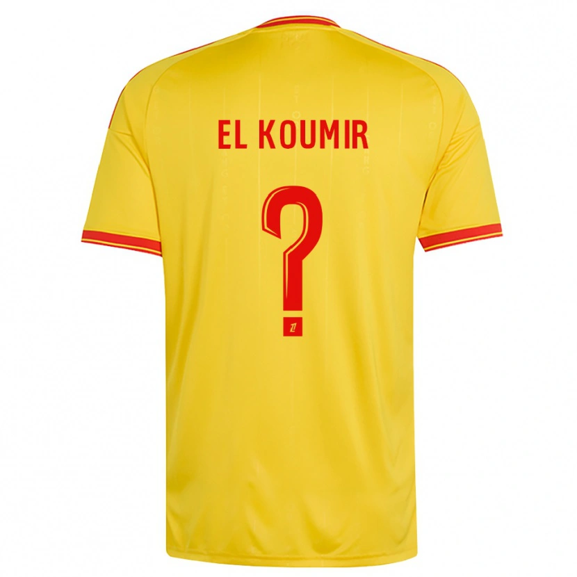 Danxen Hombre Camiseta Kaïna El Koumir #0 Oro Naranja Rojo 1ª Equipación 2026/27 La Camisa