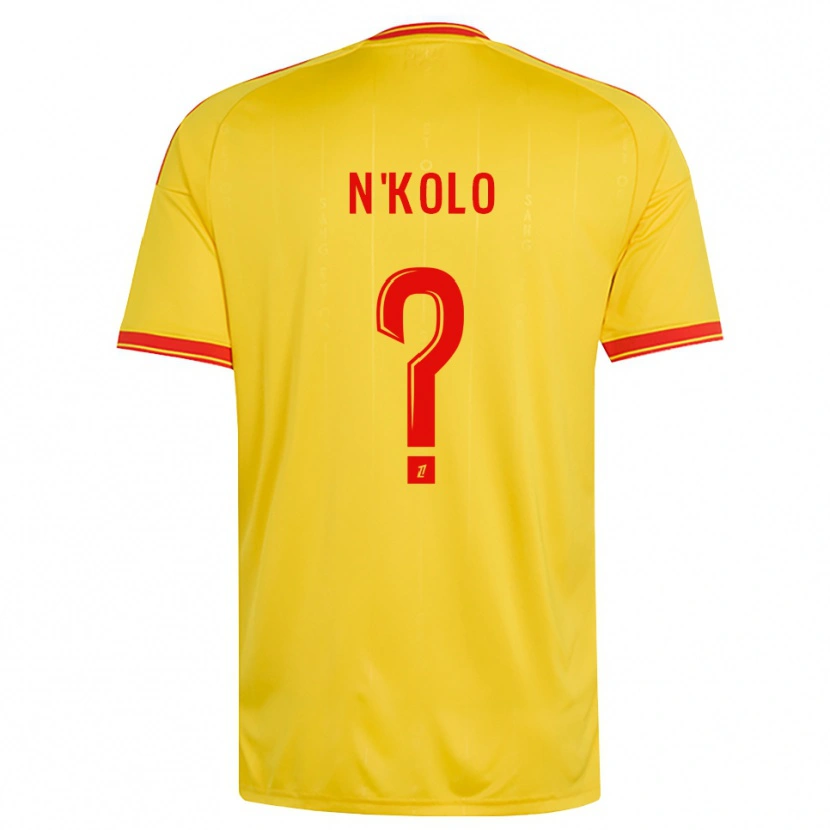 Danxen Hombre Camiseta Pierre N'kolo #0 Oro Naranja Rojo 1ª Equipación 2026/27 La Camisa