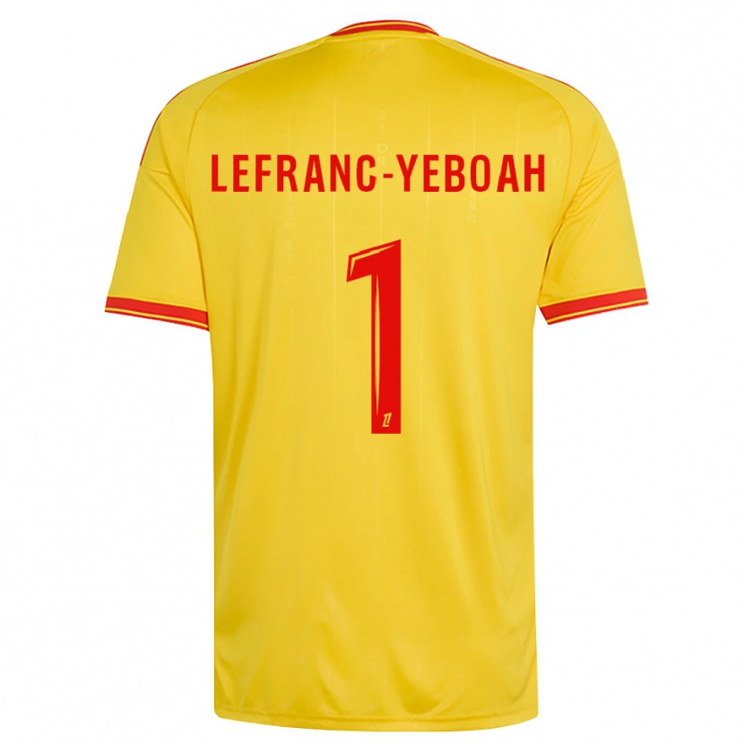 Danxen Hombre Camiseta Daïvy Lefranc-Yeboah #1 Oro Naranja Rojo 1ª Equipación 2026/27 La Camisa