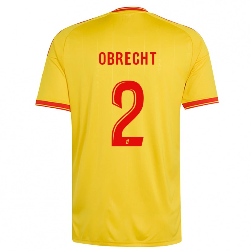 Danxen Hombre Camiseta Laura Obrecht #2 Oro Naranja Rojo 1ª Equipación 2026/27 La Camisa