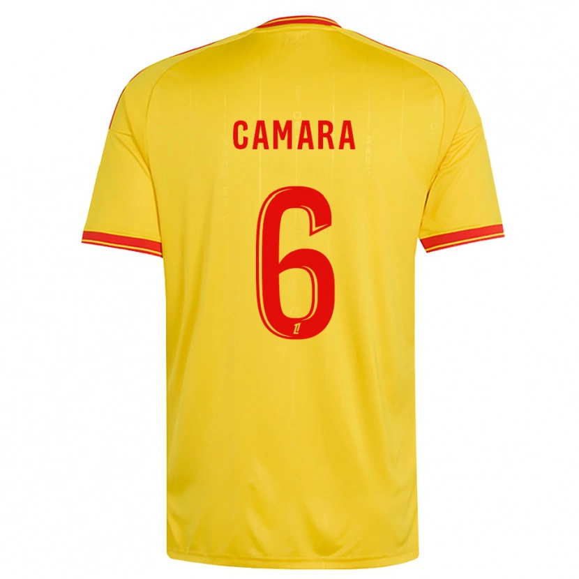 Danxen Hombre Camiseta Mamadou Camara #6 Oro Naranja Rojo 1ª Equipación 2026/27 La Camisa