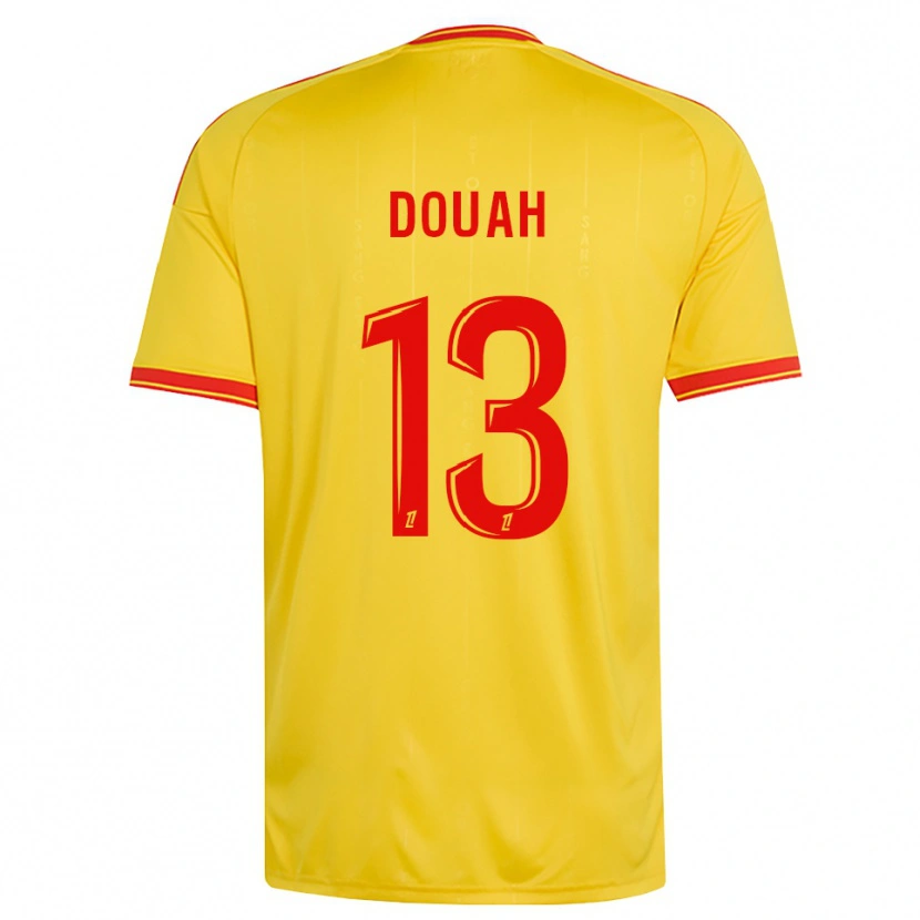 Danxen Hombre Camiseta Chemssedine Douah #13 Oro Naranja Rojo 1ª Equipación 2026/27 La Camisa