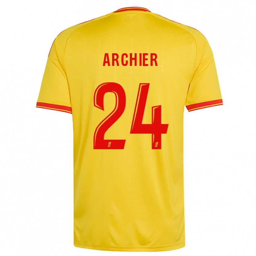 Danxen Hombre Camiseta Louann Archier #24 Oro Naranja Rojo 1ª Equipación 2026/27 La Camisa