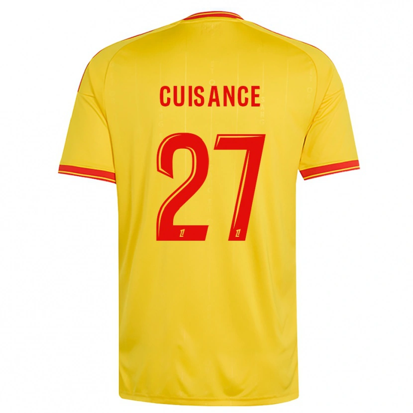 Danxen Hombre Camiseta Michaël Cuisance #27 Oro Naranja Rojo 1ª Equipación 2026/27 La Camisa