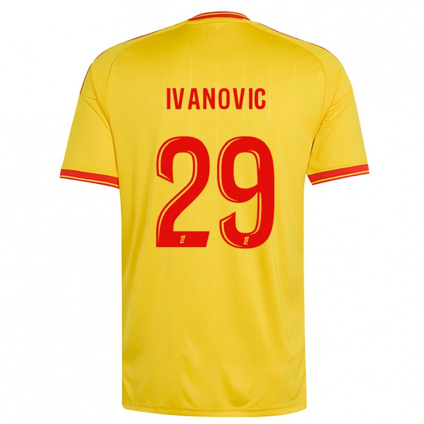Danxen Hombre Camiseta Franjo Ivanović #29 Oro Naranja Rojo 1ª Equipación 2026/27 La Camisa