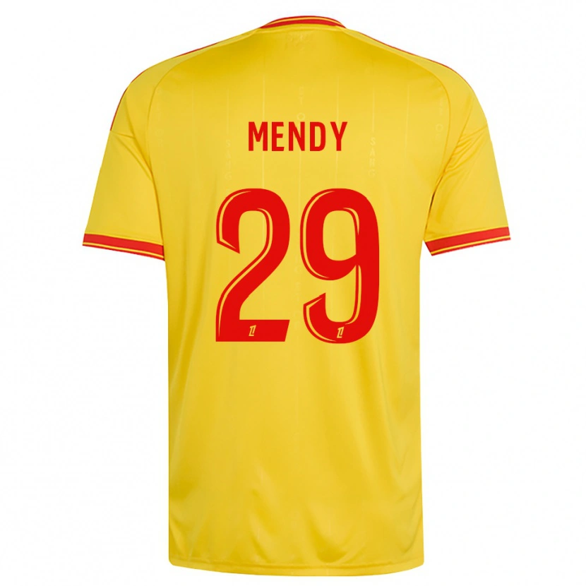 Danxen Hombre Camiseta Noëlie Mendy #29 Oro Naranja Rojo 1ª Equipación 2026/27 La Camisa