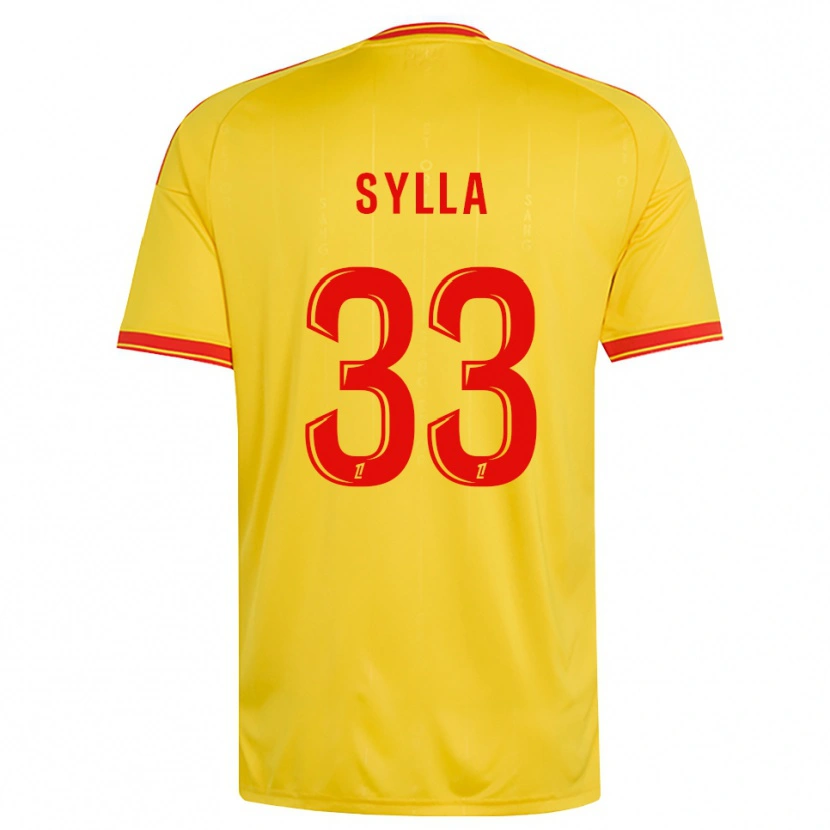 Danxen Hombre Camiseta Fodé Sylla #33 Oro Naranja Rojo 1ª Equipación 2026/27 La Camisa