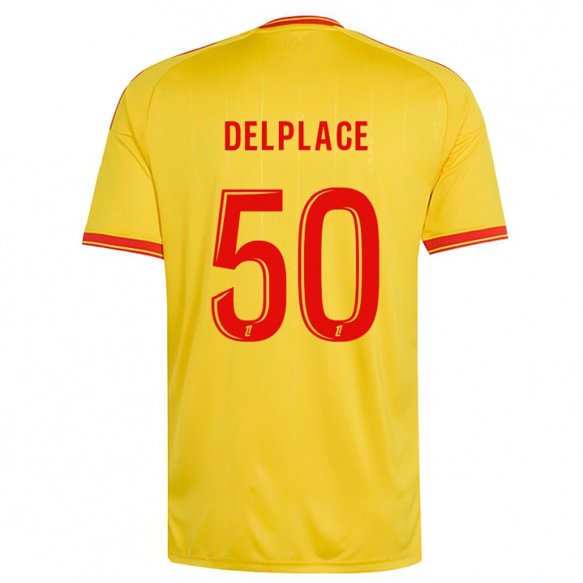 Danxen Hombre Camiseta Adam Delplace #50 Oro Naranja Rojo 1ª Equipación 2026/27 La Camisa