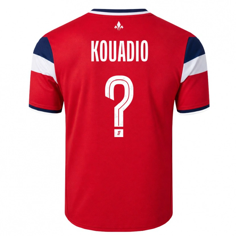 Danxen Hombre Camiseta Marc-Antoine Kouadio #0 Rojo Blanco Azul Real 1ª Equipación 2026/27 La Camisa