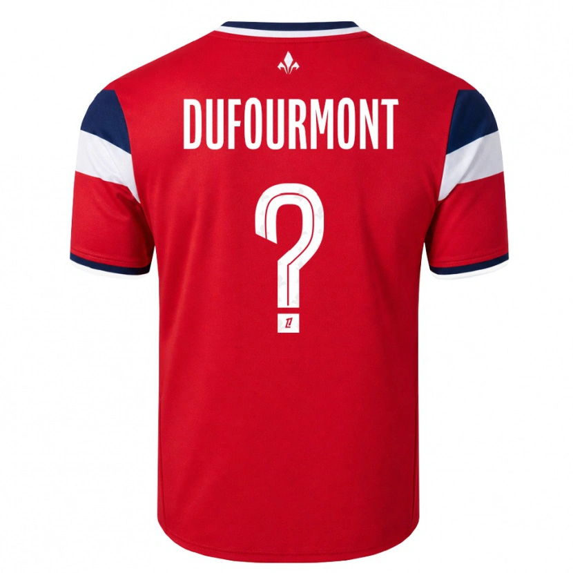 Danxen Hombre Camiseta Eléa Dufourmont #0 Rojo Blanco Azul Real 1ª Equipación 2026/27 La Camisa