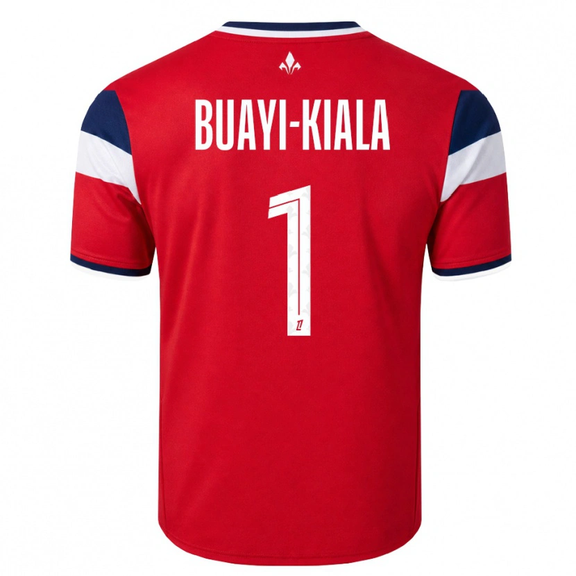 Danxen Hombre Camiseta Israël Buayi-Kiala #1 Rojo Blanco Azul Real 1ª Equipación 2026/27 La Camisa