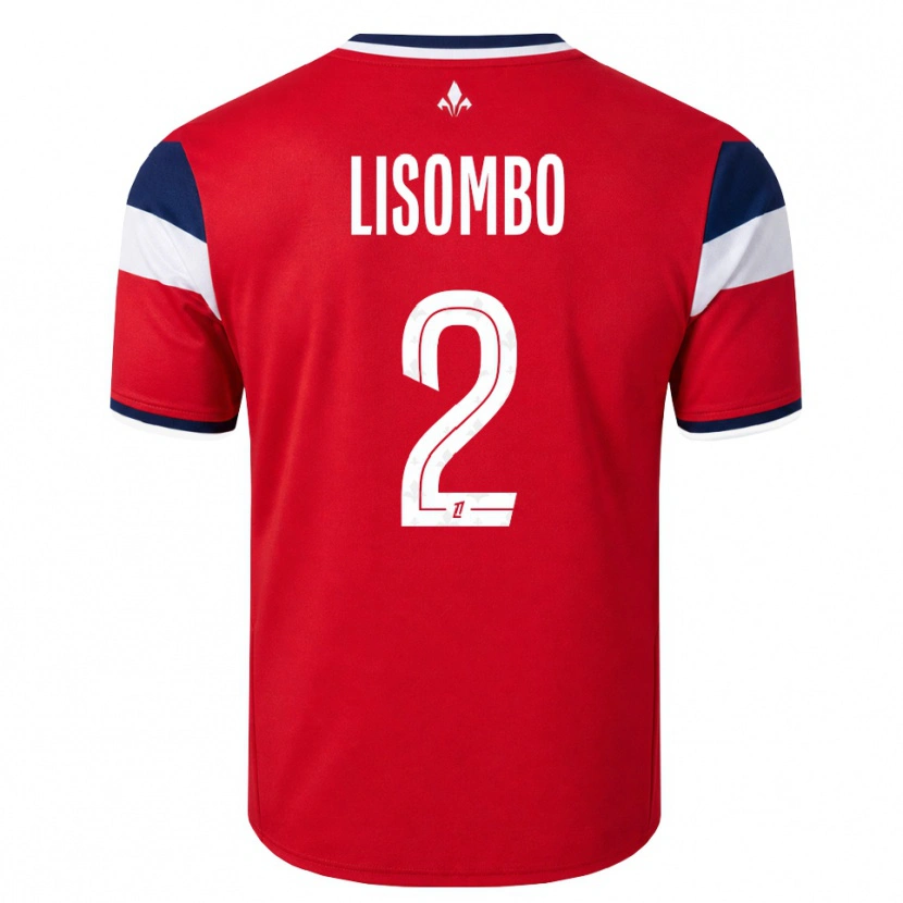Danxen Hombre Camiseta Lougy Lisombo #2 Rojo Blanco Azul Real 1ª Equipación 2026/27 La Camisa