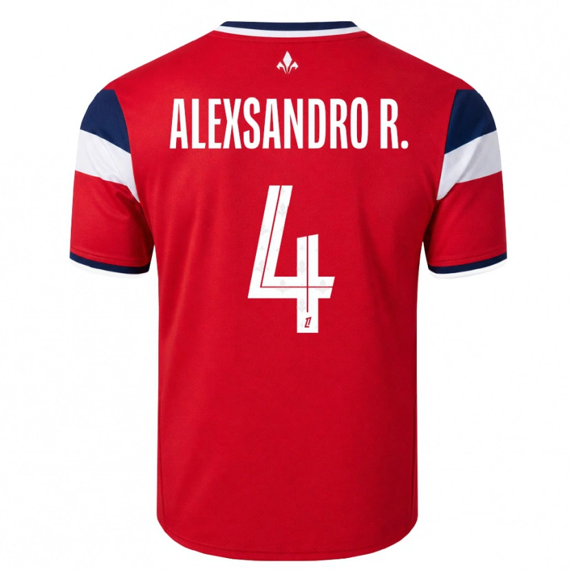 Danxen Hombre Camiseta Alexsandro Victor De Souza Ribeiro #4 Rojo Blanco Azul Real 1ª Equipación 2026/27 La Camisa