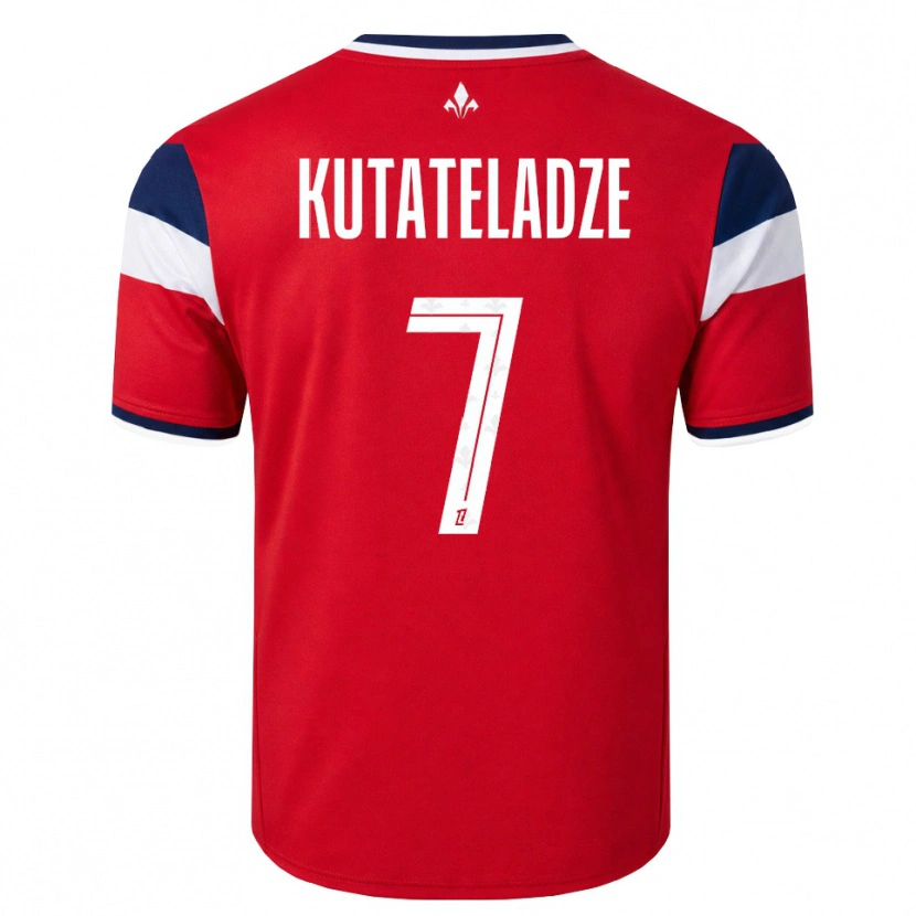 Danxen Hombre Camiseta Alexandre Kutateladze #7 Rojo Blanco Azul Real 1ª Equipación 2026/27 La Camisa