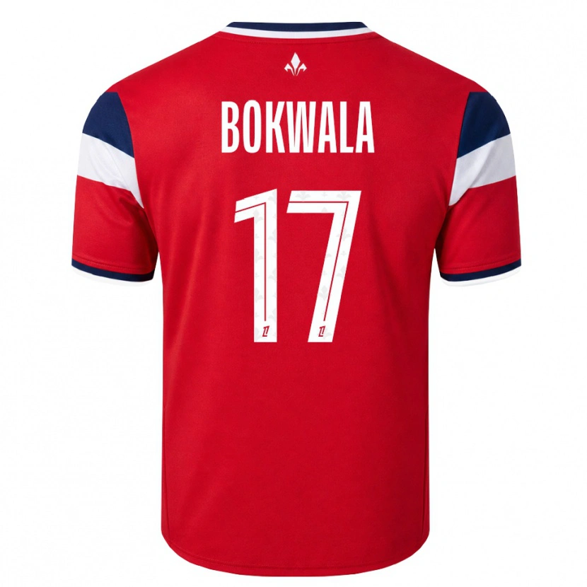 Danxen Hombre Camiseta Béni Bokwala #17 Rojo Blanco Azul Real 1ª Equipación 2026/27 La Camisa