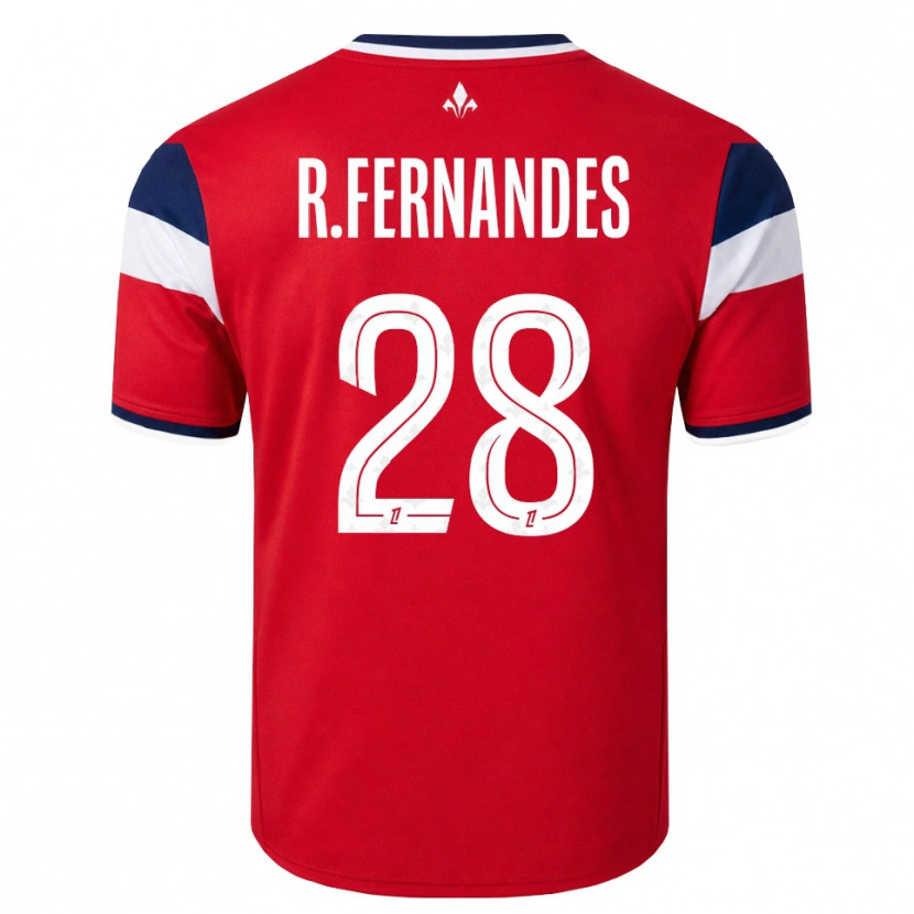 Danxen Hombre Camiseta Rafael Fernandes #28 Rojo Blanco Azul Real 1ª Equipación 2026/27 La Camisa