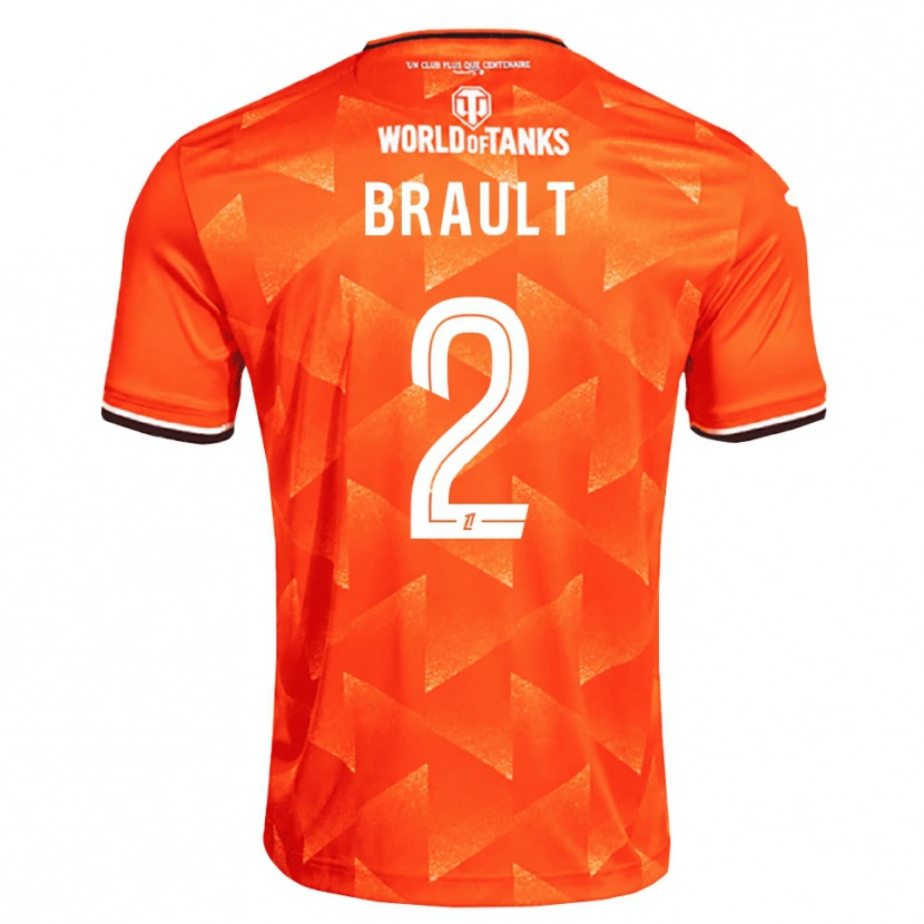 Danxen Hombre Camiseta Matis Brault #2 Naranja Blanco Negro 1ª Equipación 2026/27 La Camisa