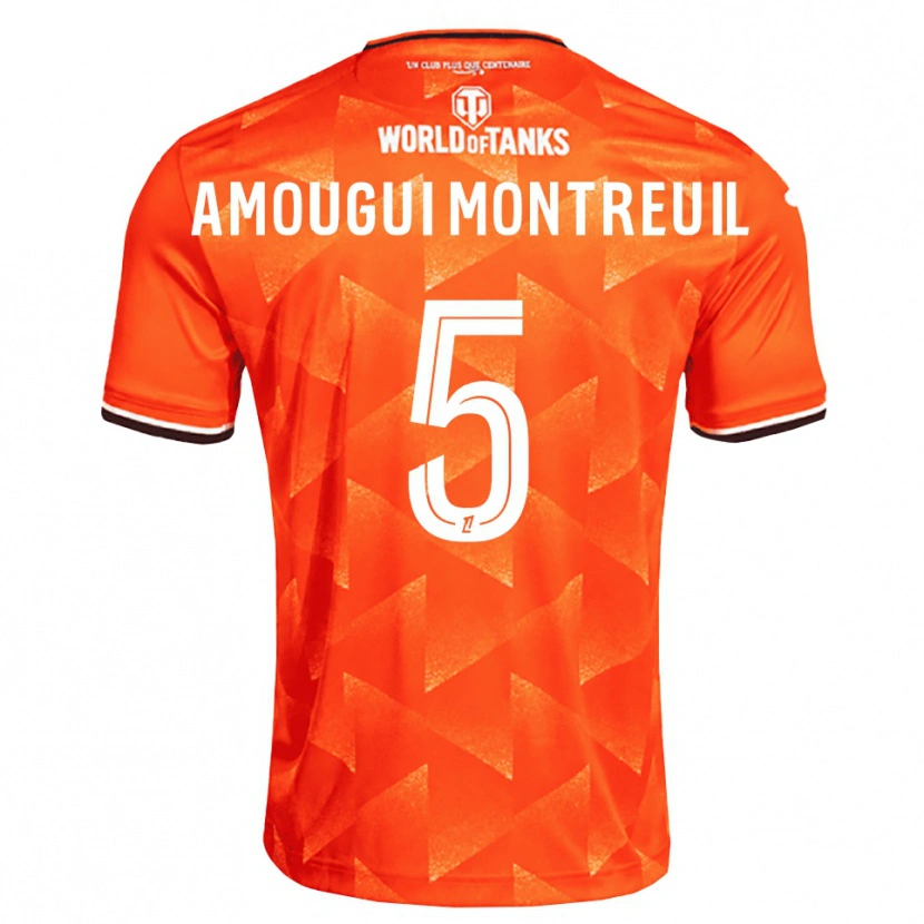 Danxen Hombre Camiseta Maceo Amougui Montreuil #5 Naranja Blanco Negro 1ª Equipación 2026/27 La Camisa