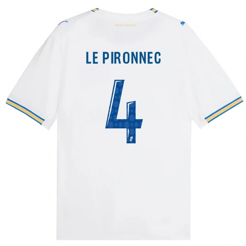 Danxen Hombre Camiseta Kélian Le Pironnec #4 Azul Lanzador Blanco 1ª Equipación 2026/27 La Camisa