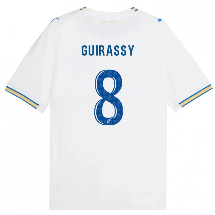 Danxen Hombre Camiseta Moctar Guirassy #8 Azul Lanzador Blanco 1ª Equipación 2026/27 La Camisa