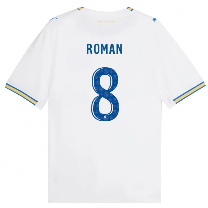 Danxen Hombre Camiseta Lucas Roman #8 Azul Lanzador Blanco 1ª Equipación 2026/27 La Camisa