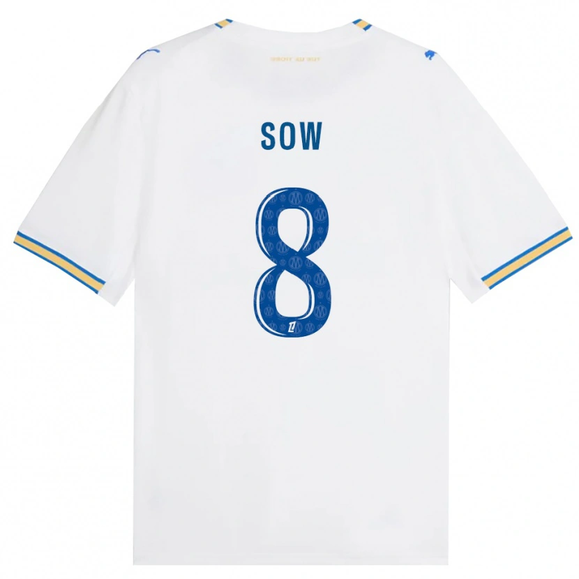 Danxen Hombre Camiseta Mbayang Sow #8 Azul Lanzador Blanco 1ª Equipación 2026/27 La Camisa