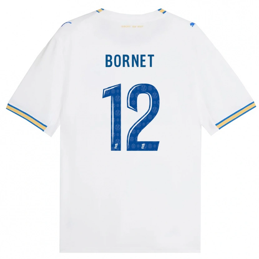Danxen Hombre Camiseta Camille Bornet #12 Azul Lanzador Blanco 1ª Equipación 2026/27 La Camisa