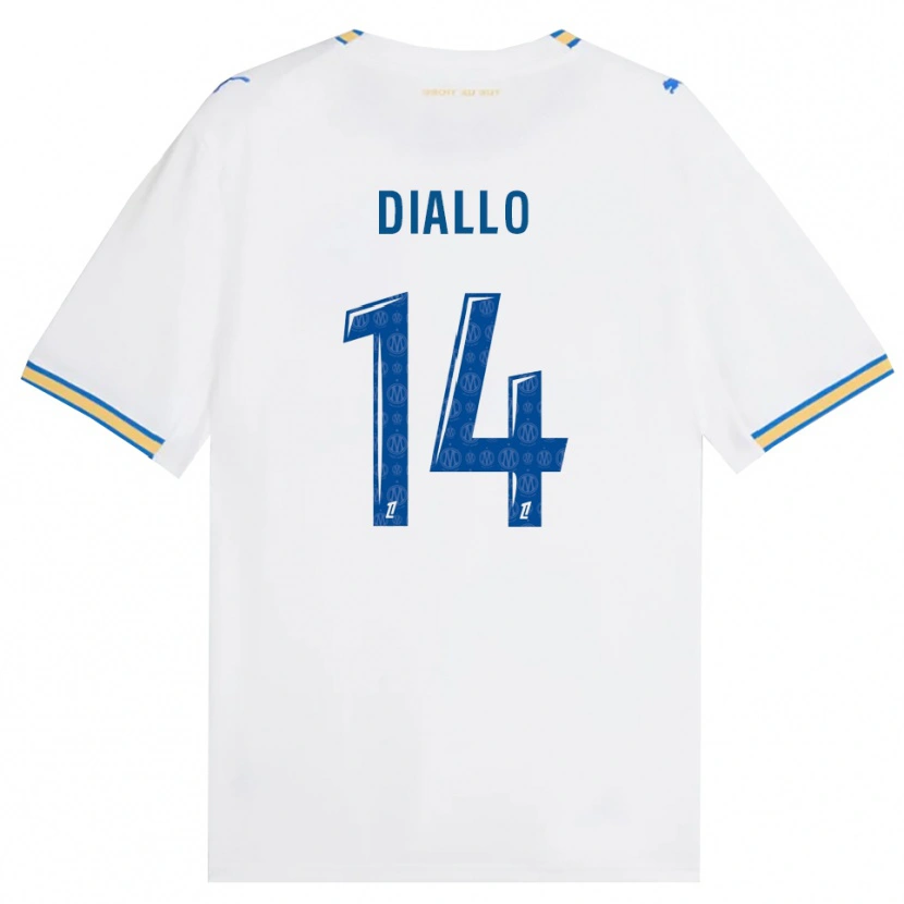 Danxen Hombre Camiseta Eliès Diallo #14 Azul Lanzador Blanco 1ª Equipación 2026/27 La Camisa