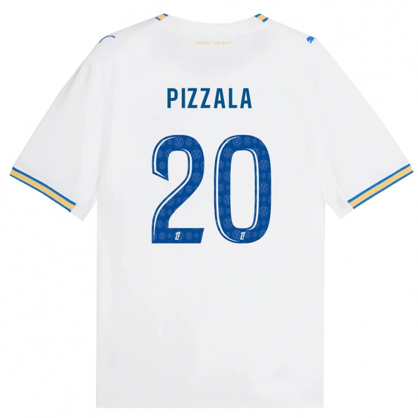 Danxen Hombre Camiseta Caroline Pizzala #20 Azul Lanzador Blanco 1ª Equipación 2026/27 La Camisa