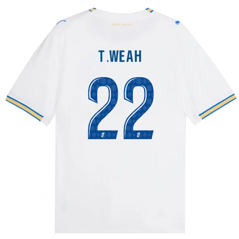Danxen Hombre Camiseta Timothy Weah #22 Azul Lanzador Blanco 1ª Equipación 2026/27 La Camisa