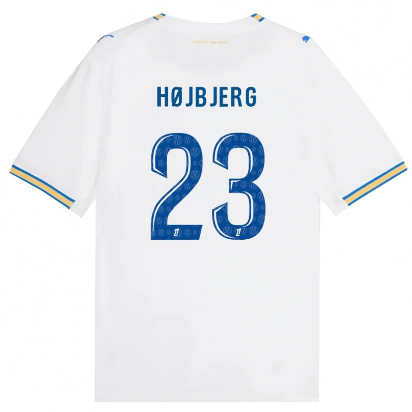 Danxen Hombre Camiseta Pierre-Emile Højbjerg #23 Azul Lanzador Blanco 1ª Equipación 2026/27 La Camisa