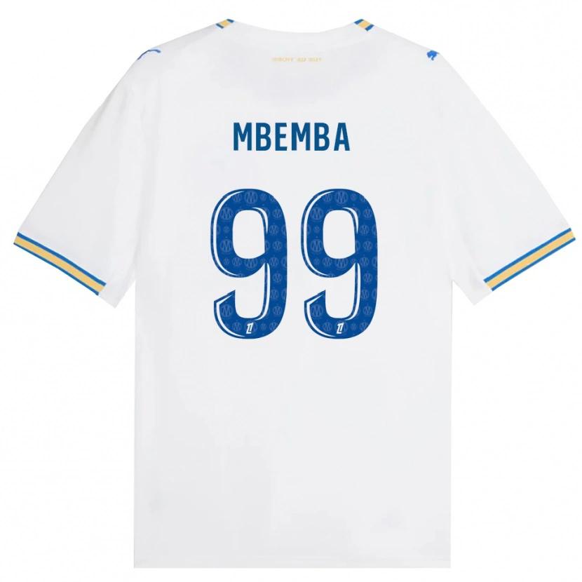 Danxen Hombre Camiseta Chancel Mbemba #99 Azul Lanzador Blanco 1ª Equipación 2026/27 La Camisa