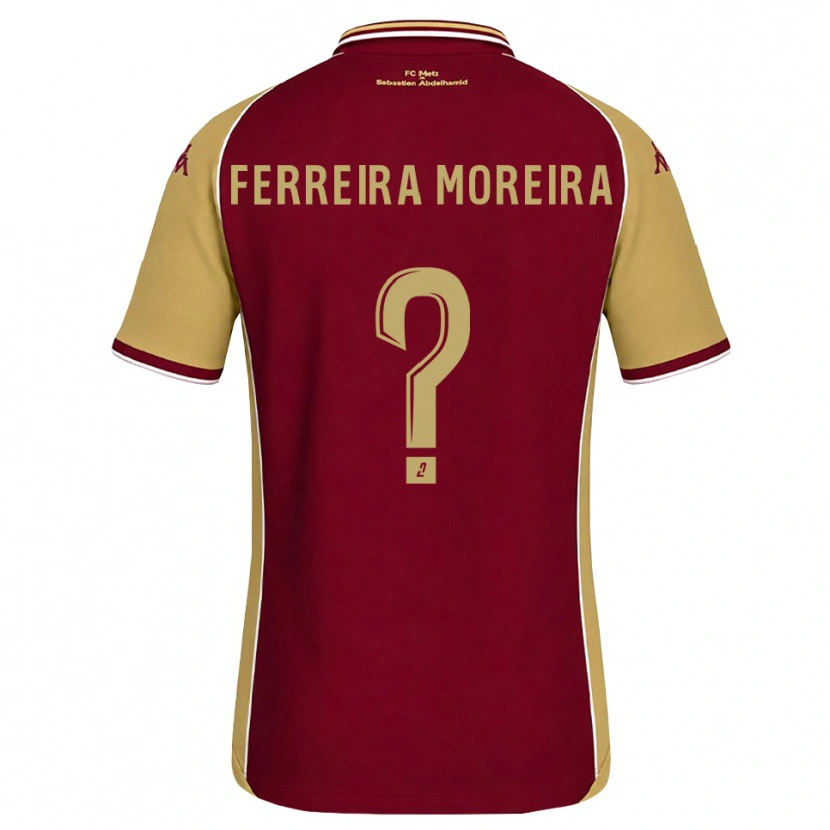 Danxen Hombre Camiseta Ruben Ferreira Moreira #0 Dorado Rojo Oscuro 1ª Equipación 2026/27 La Camisa