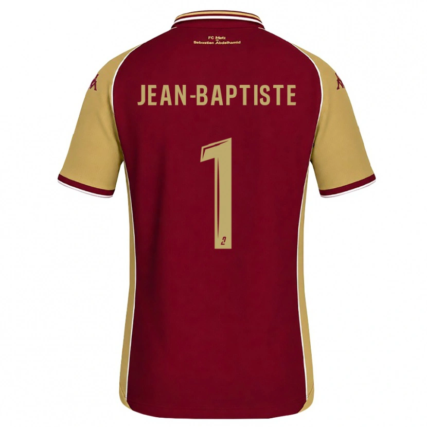 Danxen Hombre Camiseta Romain Jean-Baptiste #1 Dorado Rojo Oscuro 1ª Equipación 2026/27 La Camisa
