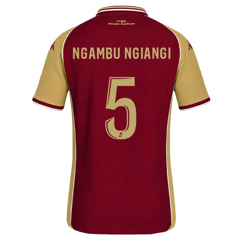Danxen Hombre Camiseta Esther Ngambu Ngiangi #5 Dorado Rojo Oscuro 1ª Equipación 2026/27 La Camisa