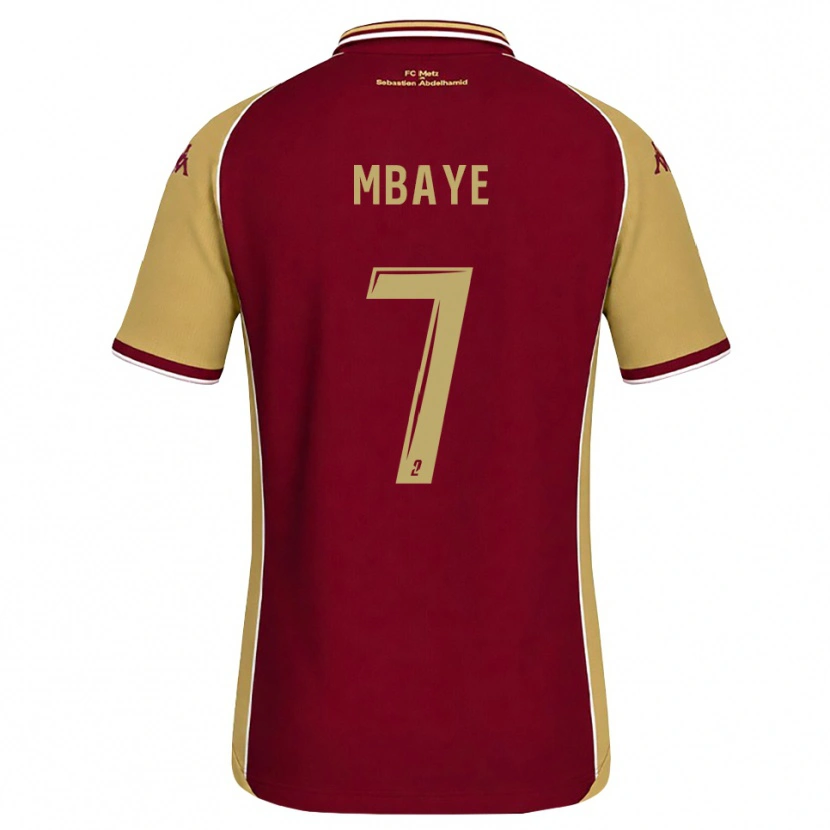 Danxen Hombre Camiseta Malick Mbaye #7 Dorado Rojo Oscuro 1ª Equipación 2026/27 La Camisa
