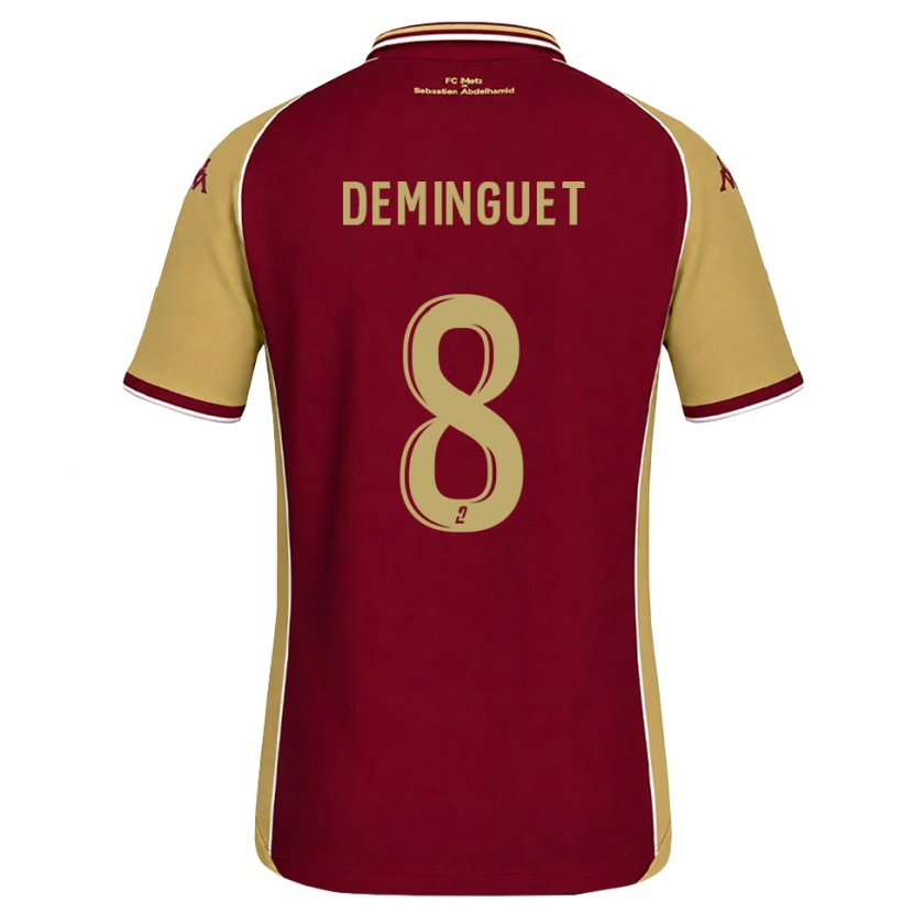 Danxen Hombre Camiseta Jessy Deminguet #8 Dorado Rojo Oscuro 1ª Equipación 2026/27 La Camisa