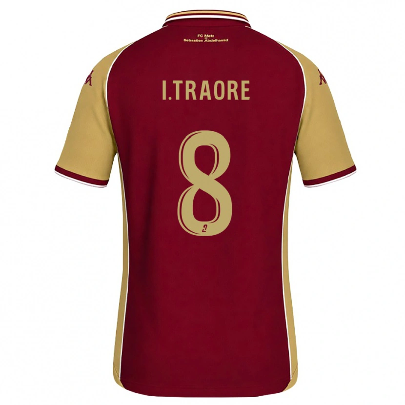 Danxen Hombre Camiseta Ismaël Traoré #8 Dorado Rojo Oscuro 1ª Equipación 2026/27 La Camisa