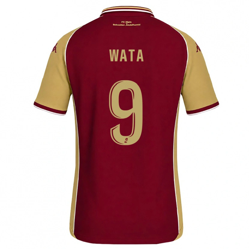 Danxen Hombre Camiseta Xavier Wata #9 Dorado Rojo Oscuro 1ª Equipación 2026/27 La Camisa